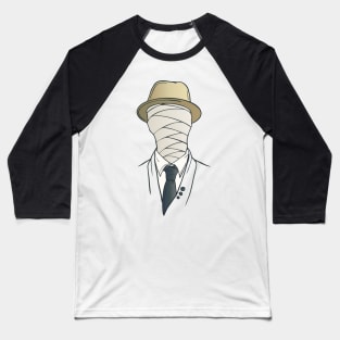 Mummy Face in Suit, Tie, and Hat Baseball T-Shirt